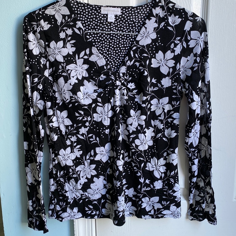 Charter Club V Neck Blouse
